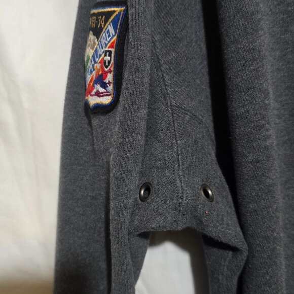 Vtg POLO Embroidered Polo Player 1933-34 Alpine Skiing Patch Pullover - XL* - Picture 6 of 7